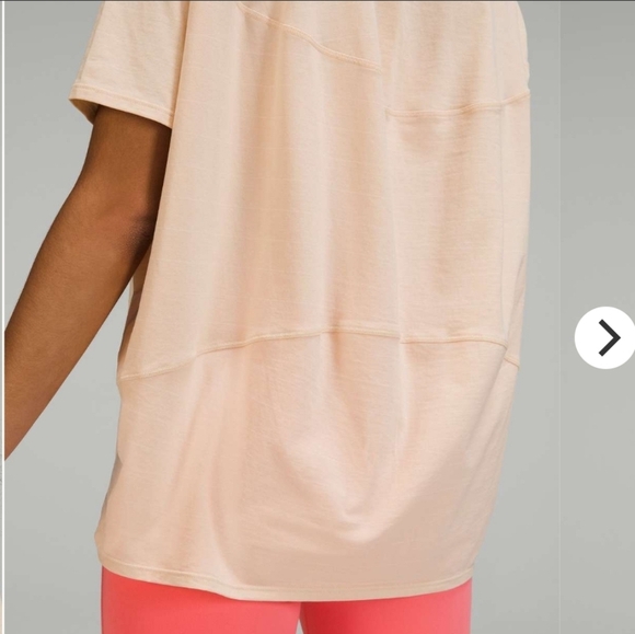 Lululemon Back in Action Short Sleeve Pima Cotton T-Shirt Stripe Prosecco Size 8 - Picture 8 of 15